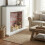 Endeavour Fires Farlington 48’’ Off White Fireplace Surround with a 3D Brick Effect Back (Grey Top/Red Brick) 2