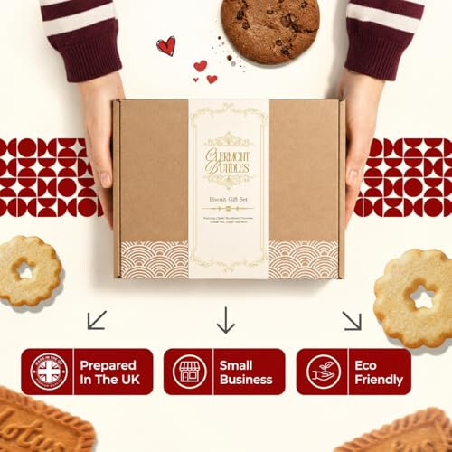 Biscuit Gift Set - Hamper Packed with 20 Biscuits Individually Wrapped, (25 Total Biscuits) Includes Shortbread, Chocolate, Golden Oat and More. 2