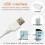 1PC LED Under Cabinet Lighting USB Plug Dimmable 3 Colour Changes LED Night Light Kitchen Bedroom Lighting With Magnetic Strip 4