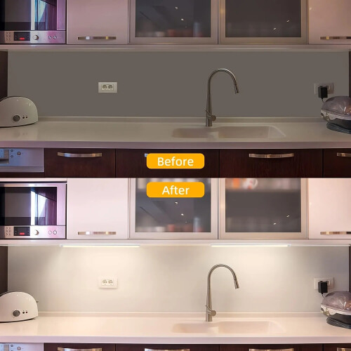 1PC LED Under Cabinet Lighting USB Plug Dimmable 3 Colour Changes LED Night Light Kitchen Bedroom Lighting With Magnetic Strip 2