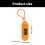Versatile LED Keychain Pocket Watch for School Easy Read-Orange 4