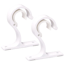 Support de tringle pratique, 2 supports de tringle à-Blanc