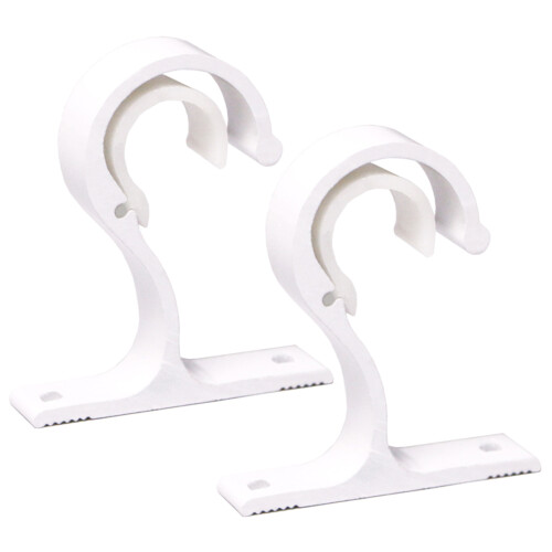 Support de tringle pratique, 2 supports de tringle à-Blanc
