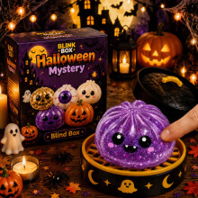 (D) 5.5cm Halloween ghost pinch music creative new squeeze decompression toy pinch decompression gift box set