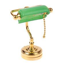 Retro 1/12 poppenhuizen miniatuur LED-tafellamp voor