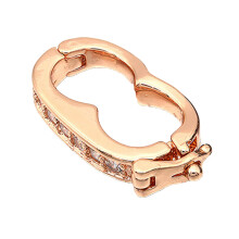 Necklace Shortener Clasp Pearl Enhancer Click Clasp-Rose gold