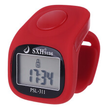 Tally Finger Counter with Remind for Time Finger Counter-Red