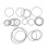 20pcs 1mm Square Folded Rubber Belt 35-65mm 190mm for Recorders 1