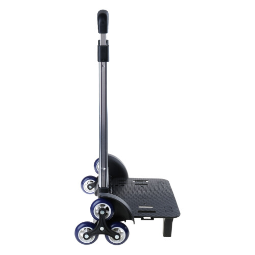 Durable 6 Wheels Foldable Hand Cart-6 blue rubber wheels