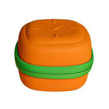 Kinderuhr im Cartoon-Stil, Reise-Organizer, weiches-Orange