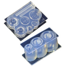 Stereo Bottle Shape Straws Silicone Mold Straws Shaped-Clear