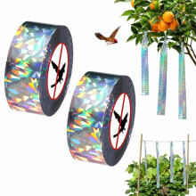 Vogelwerende tape, set van 2 rollen (80 m), reflecterende vogelwerende tape voor tuin en dak, weerbestendige anti-vogeltape voor balkon