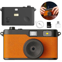Retro digitálny fotoaparát bez displeja, 12MP, nabíjateľný, s 32GB SD kartou a OTG, alternatíva jednorazového fotoaparátu, kompakt