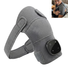 Trådløs skuldermassager med varmeterapi – ergonomisk, let og bærbar, ideel til kontor, hjem og rejser.