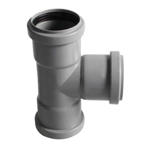 Διπλή καμπύλη 87 DN50, σύνδεσμος σωλήνα 50 mm, αποχέτευση & λύματα – με στεγαν