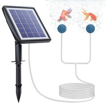 Solární provzdušňovač jezírka s baterií 2600 mAh, kyslíkové čerpadlo pro jezírko a akvárium, 2 režimy, vodotěsnost IPX5, solární vzdu
