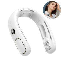 Ventilátor na krk s polovodičovým chladením, prenosná klimatizácia USB-C 4000mAh, tichý ventilátor bez lopatiek, 5 rýchlostí
