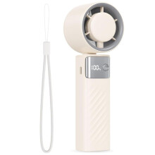 Handventilator USB Mini, tragbarer Ventilator mit 4000mAh Akku, LED Display, 199 Stufen & 115 Klappdesign für Büro und Reisen