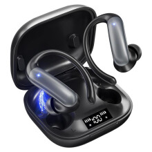 Športové Bluetooth slúchadlá s háčikmi na uši, 32-hodinová výdrž batérie, bezdrôtové slúchadlá do uší, stereo basy, potlačenie hlu