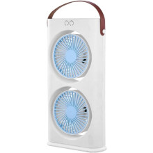 Extrémne výkonný, tichý ventilátor, prenosný stolový ventilátor, 3 rýchlosti, otočenie o 90 (modrý)