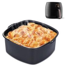 Airfryer Back Kit, Heißluftfritteuse Zubehör, Wiederverwendbare Air Fryer Backform Kuchenfass Brotbackkorb Kompatibel für HD9925 HD9860