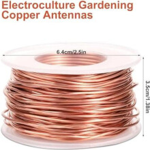 Electroculture koperdraad voor tuinieren, 20 meter, 99,9% zuiver koperdraad, blank koperdraad voor tuinplanten en groenteteelt.