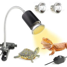 Tepelná lampa pro želvy - Lampa pro terárium s plazy 25W Tepelná lampa pro plazy s UV tepelnou lampou s klipem E27 Tepelné topné těle