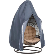 Hoes voor hangstoel voor buiten, 210D Oxford schommelstoelhoes, hangmandframe met ritssluiting, waterdicht en winterbestendig