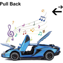 2023 Toy Cars Sian FKP3 Metal Model Car with Light and Sound Pull Back Toy Car