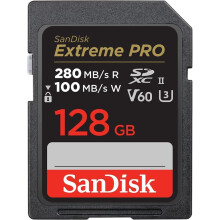 SanDisk Extreme Pro SDXC 128GB UHS-II V60 R280MB/s W150MB/s SDSDXEP-128G-GN4IN