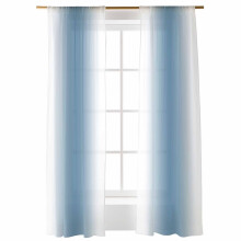 Blue and White Ombre Sheer Curtains 52 in W x 108 in L Rod