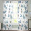 Sheer Curtains Blue Gray Eucalyptus on White 52x96 in Light 1