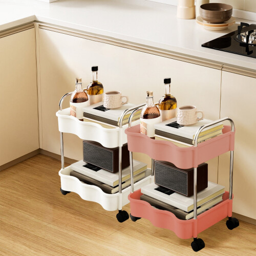 Rolling Cart 2-Tier Small with Wheels
