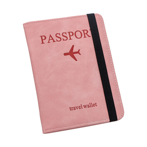 RFID Blocking Passport Holder Premium PU Leather 12 Card