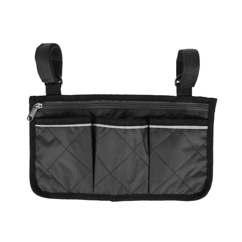 Wheelchair Side Bag Black Armrest Compatible