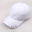 Low Profile Cotton Baseball Cap Solid Color Sunscreen-White 9