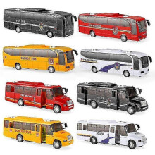 (1 set) children's school bus school bus police school bus fire toy car (police bus c1905 (white) - openable inertia)