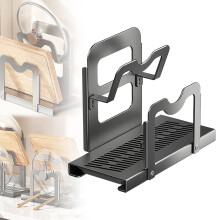 Kitchen Pot Lid Storage Rack with Tray 12.2" x 5.91" x 9.25"