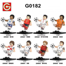 Sports Football Player Building Blocks Mini Figure Toy Kids Educational Puzzle Assembly GH0636-0643