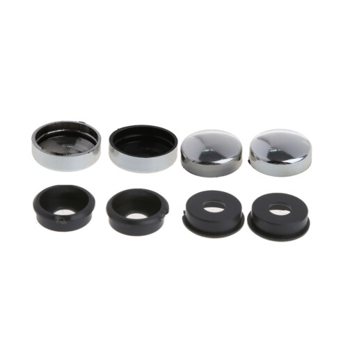 8Pcs Motorcycle License Plate Frame Mounting Fing Screws-Silver 1