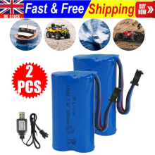 2x 7.4V 1500mAh Rechargeable Li-ion Battery Universal SM-3P Plug RC Car Boat