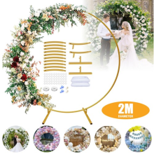 2m Metal Balloon Arch Kit,DIY Curved Arches,Iron Wedding Birthday Party Flowers