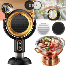 Mini Range Hood 2-Speed Desktop Range Hood Kitchen Exhaust Fan Extractor Hood