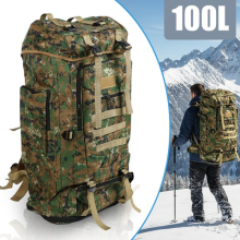 100L Camouflage Outdoor Tactical Backpack Men's Military Large Capacity Rucksack