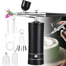 0.3MM Mini Airbrush Compressor Kit Spray Gun Dual Action Air Brush Paint Model