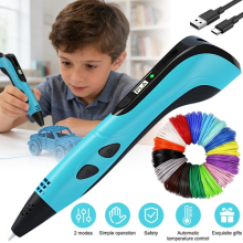 3D Printing Pen Starter Kit Birthday Gift Kids Doodle Set with 20 Colors PLA