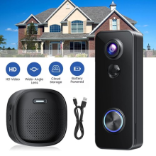 Wireless Video Doorbell WiFi Video Door Bell 180Â Panoramic View Two-Way Voice