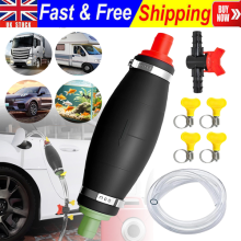 Fuel Suction Transfer Syphon Pump Siphon Hand Car Vehicle Petrol Diesel Oil UK