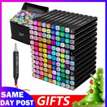 120 Colors Alcohol Dual Tip Art Markers with Carry Case Kids Adult Drawing