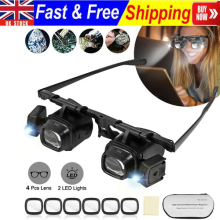 Magnifying Glass LED Light Head Loupe Jeweler Watch Bright Magnifier Adjustable